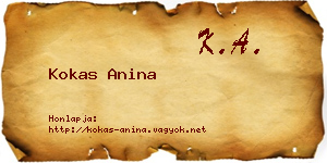 Kokas Anina névjegykártya